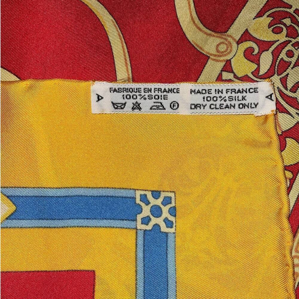 Hermès HERMES Vintage Les Muserolles Motif 90cm Square Silk Scarf - Picture 12 of 16